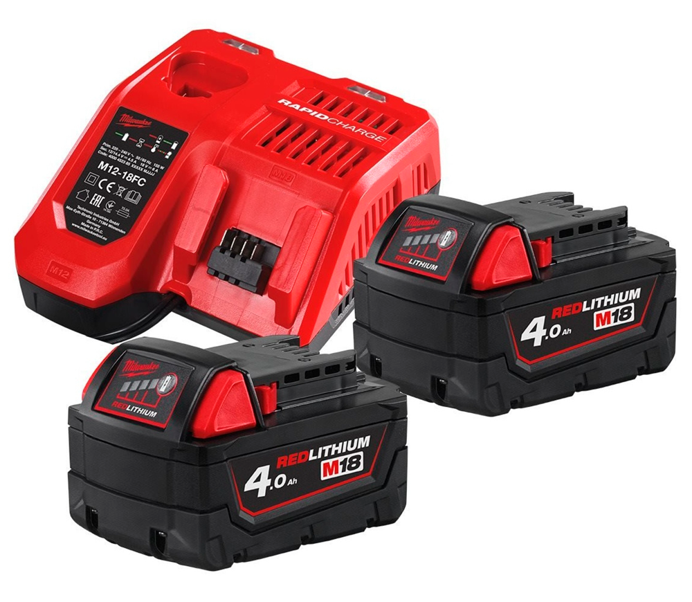 Набор зарядное устройство + аккумулятор MILWAUKEE M18 NRG-402 90вт 12-18В 5A photo