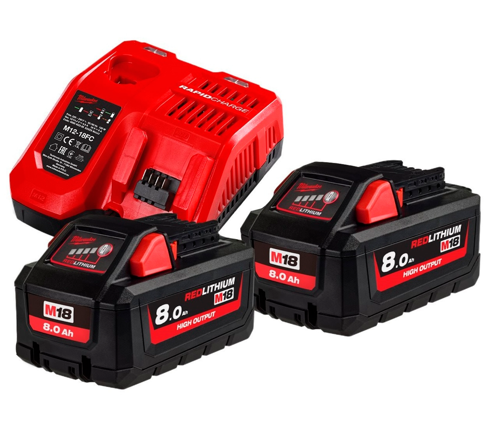 Set încărcător + acumulator MILWAUKEE M18 HNRG-802 90w 12-18V 5A photo