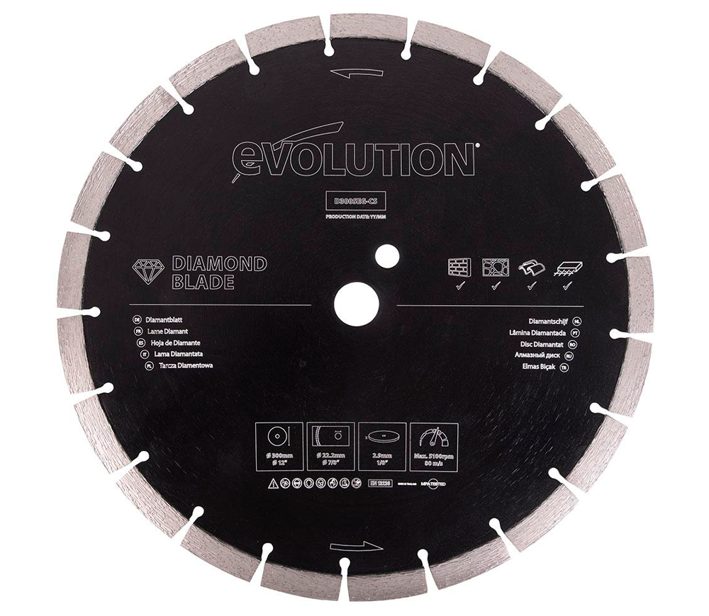 Алмазный отрезной диск EVOLUTION D300SEG-CS 305мм Сегментированный Керамика/Мрамор/Гранит photo