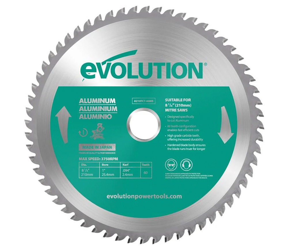 Пильный диск EVOLUTION A210TCT-60MS 210мм 2.4мм photo