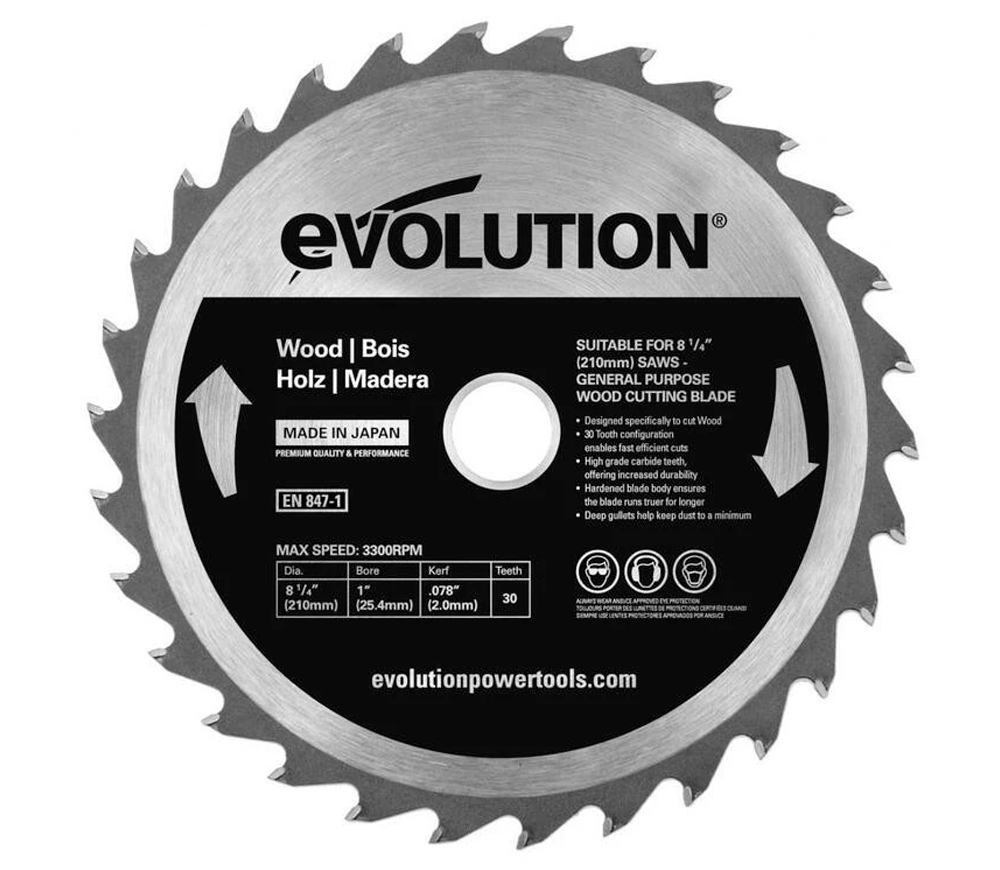 Пильный диск EVOLUTION GW210TCT-30 210мм 2мм photo