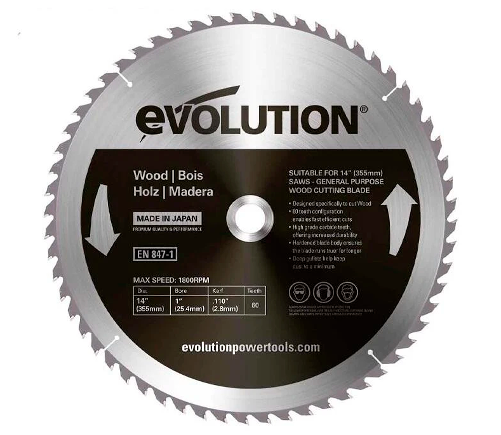 Пильный диск EVOLUTION GW255TCT-60 355мм 2.8мм photo