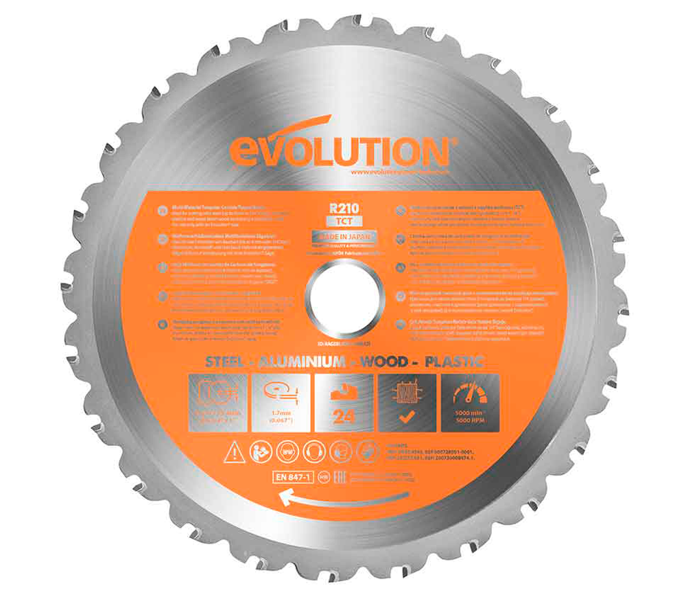 Пильный диск EVOLUTION RAGEBLADE210M 210мм 1.7мм photo