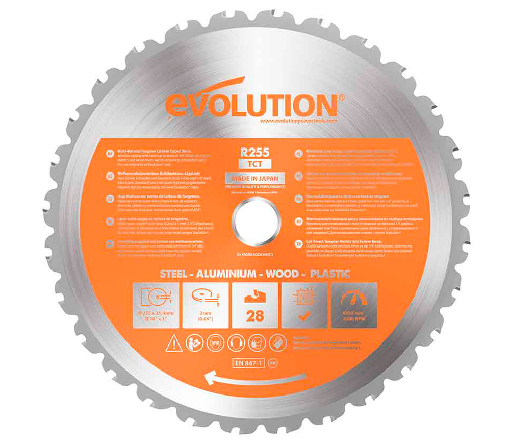 Пильный диск EVOLUTION RAGEBLADE255M 255мм 2мм photo