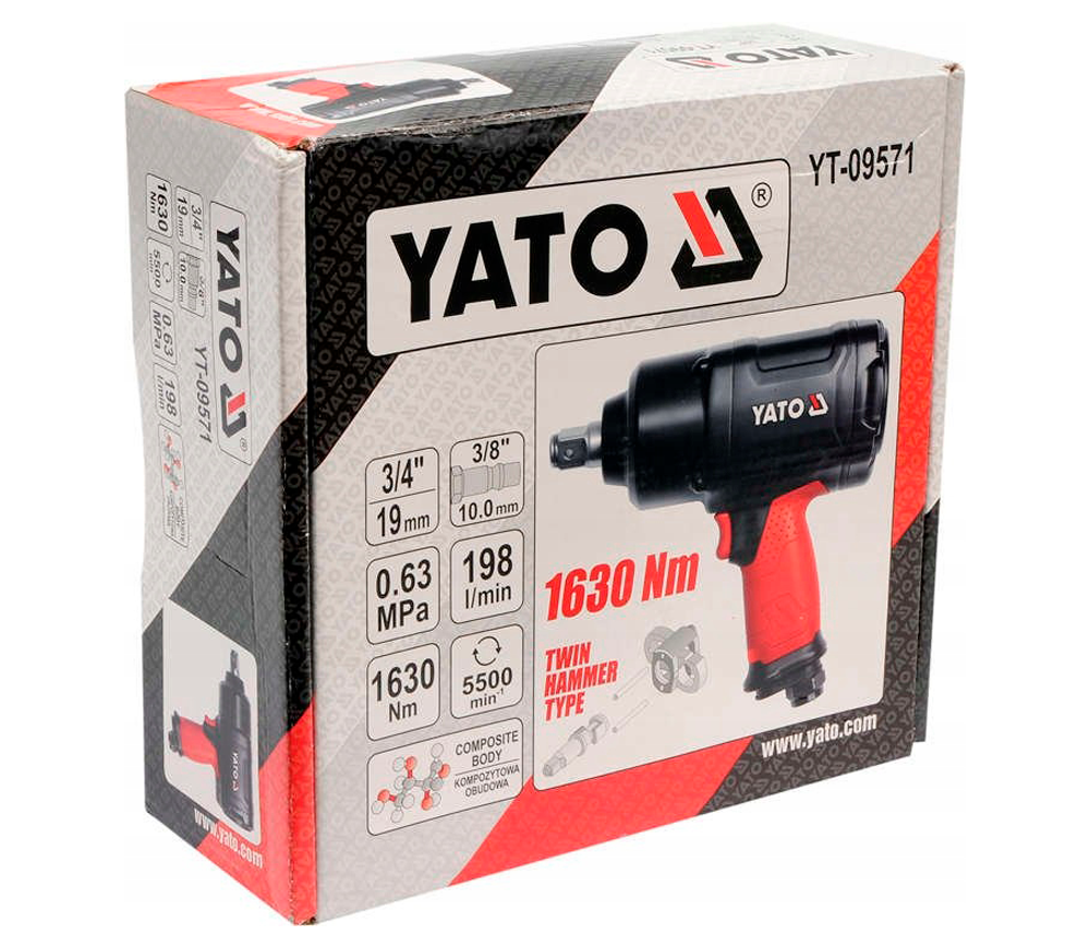 Пневматический ударный гайковерт YATO YT09571 1630Нм 5500об/мин photo 2