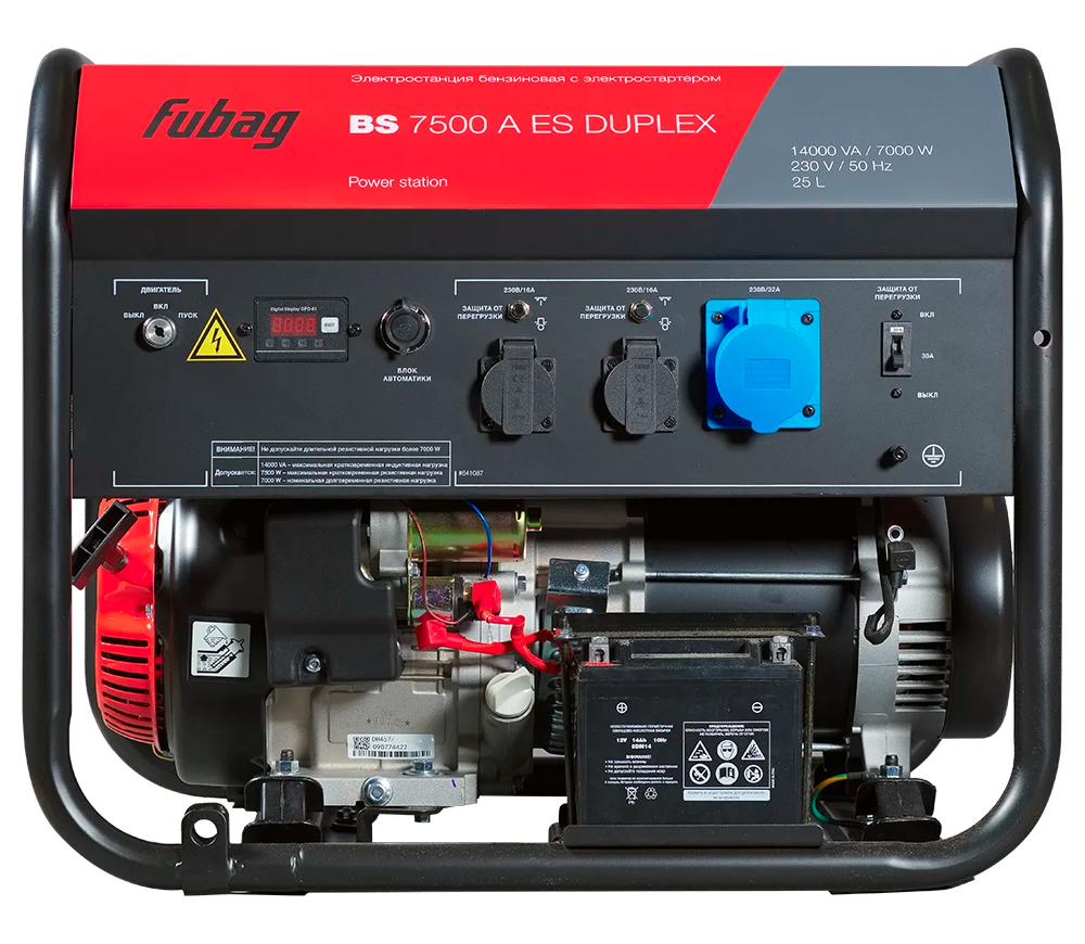 Электрогенератор FUBAG BS 7500 AES DUPLEX 7.5квт Бензин AVR photo 1