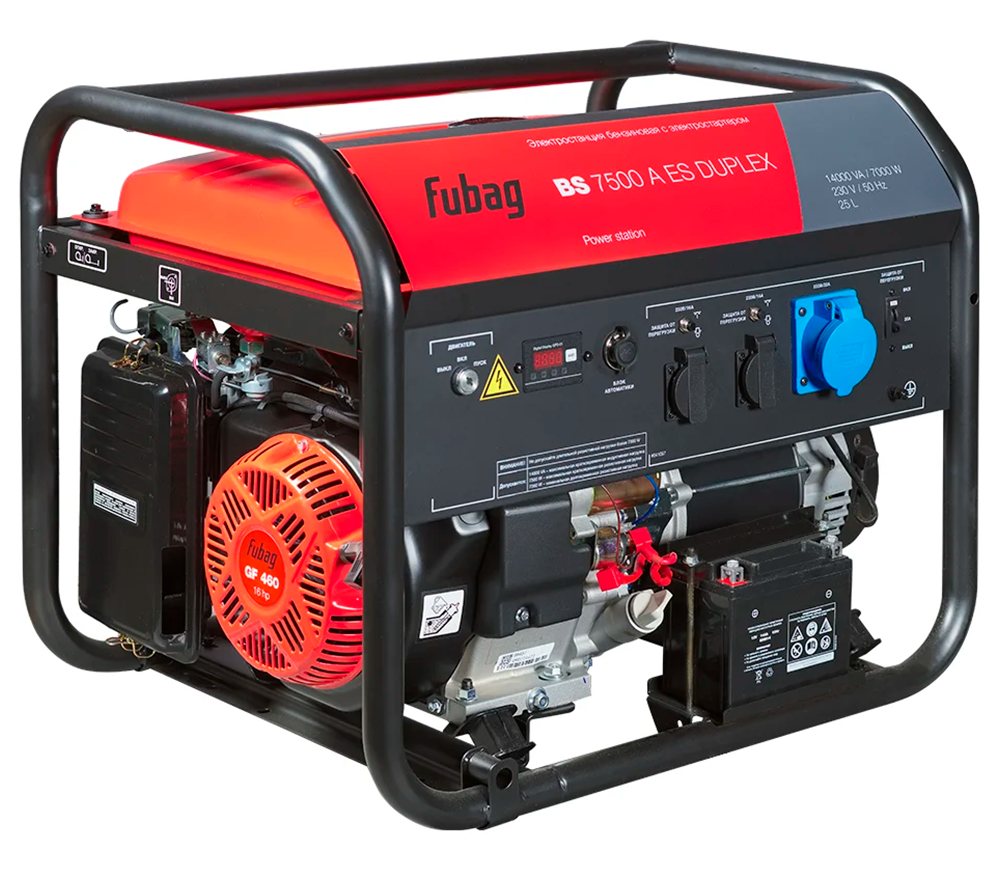 Электрогенератор FUBAG BS 7500 AES DUPLEX 7.5квт Бензин AVR photo