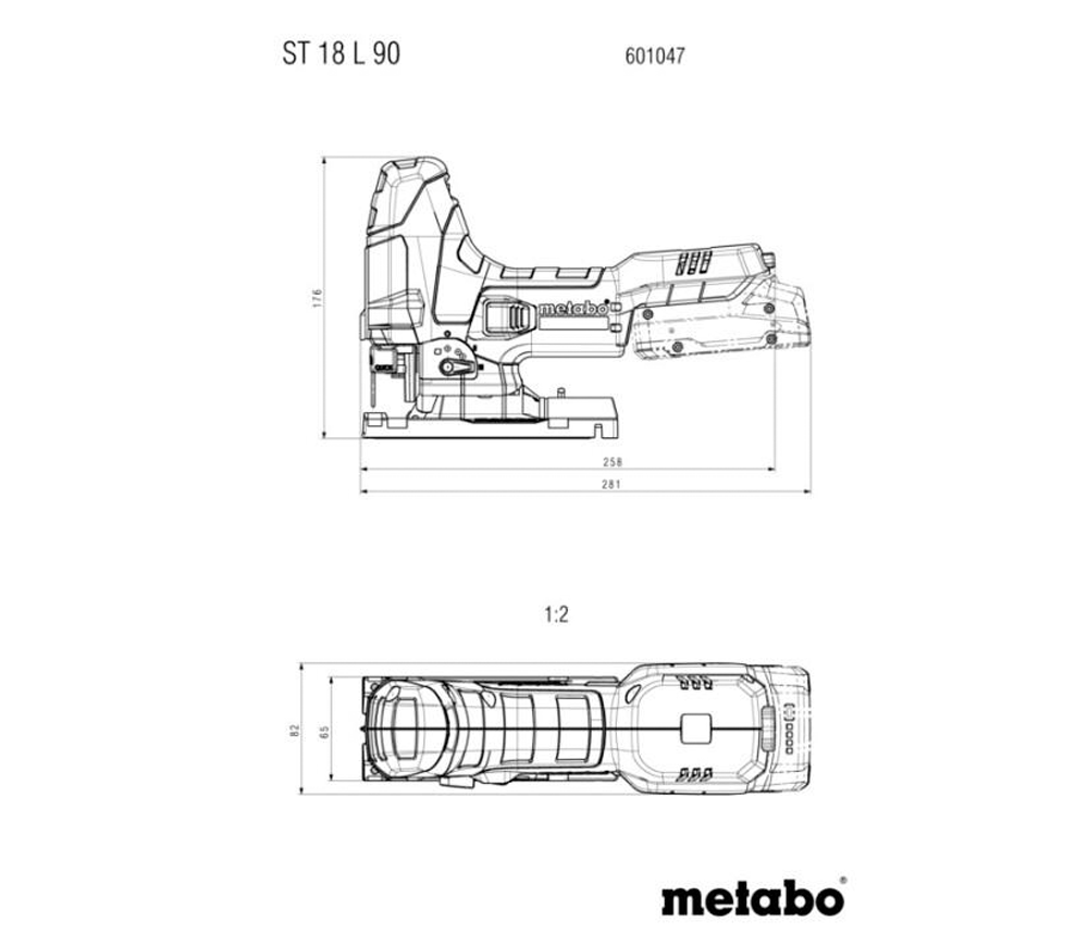 Лобзик аккумуляторный (без АКБ) METABO ST 18 L 90 18В photo 1