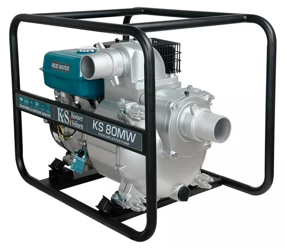 Мотопомпа бензиновая Könner&Söhnen KS80MW 60000л/ч 9лс photo 1