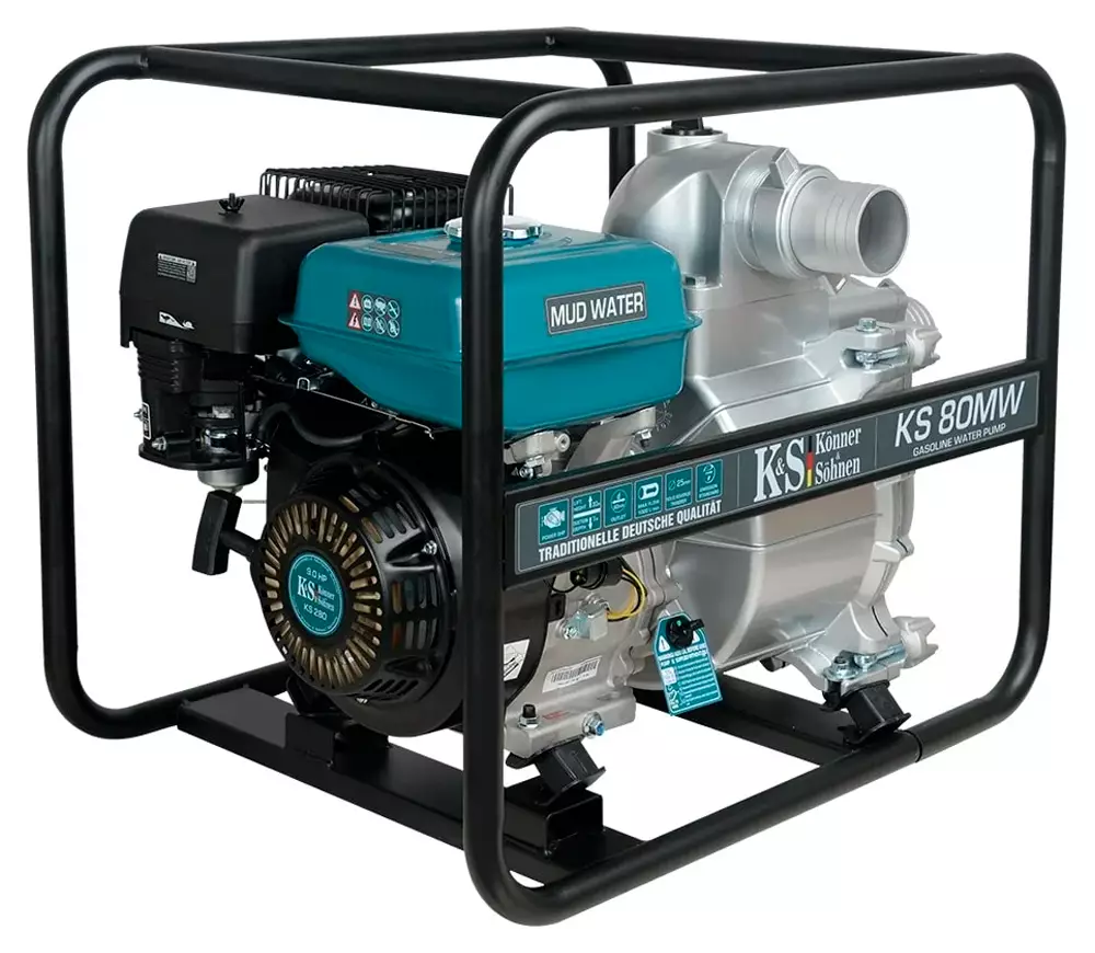 Мотопомпа бензиновая Könner&Söhnen KS80MW 60000л/ч 9лс photo