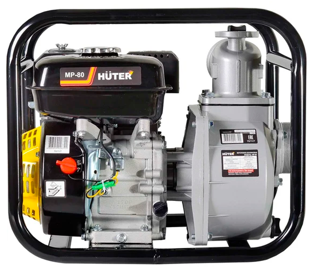Мотопомпа бензиновая HUTER MP-80/2 54000л/ч 7лс photo 0