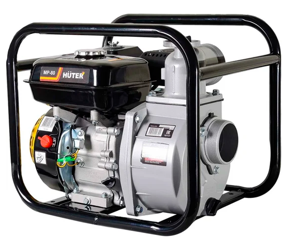 Мотопомпа бензиновая HUTER MP-80/2 54000л/ч 7лс photo