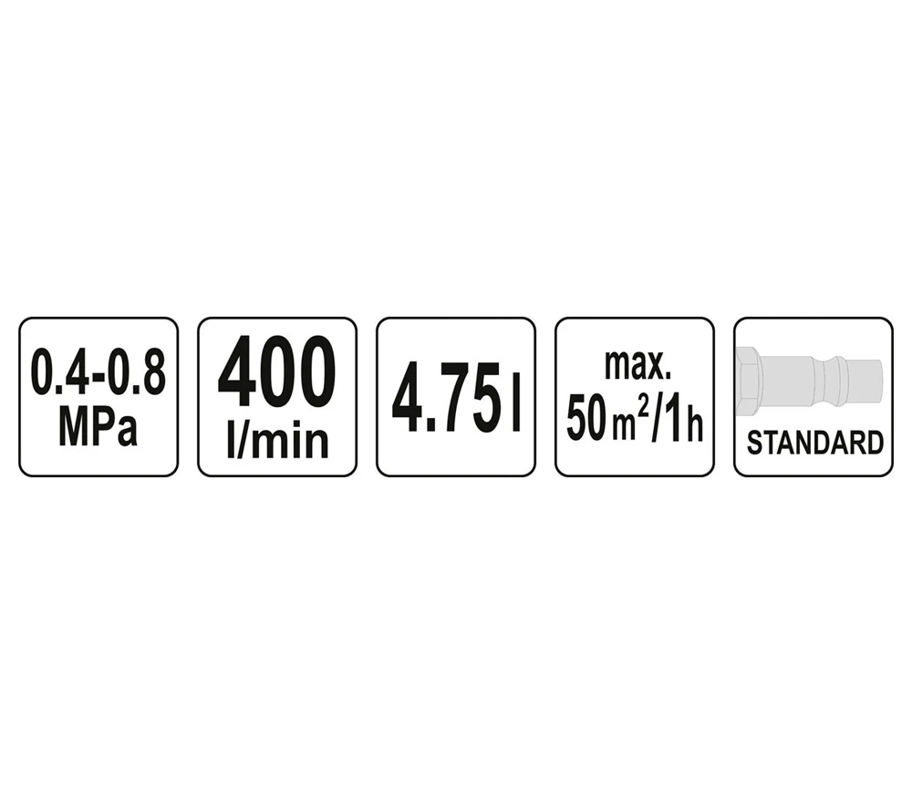 Штукатурный хоппер-ковш YATO YT54400 4.75л photo 2