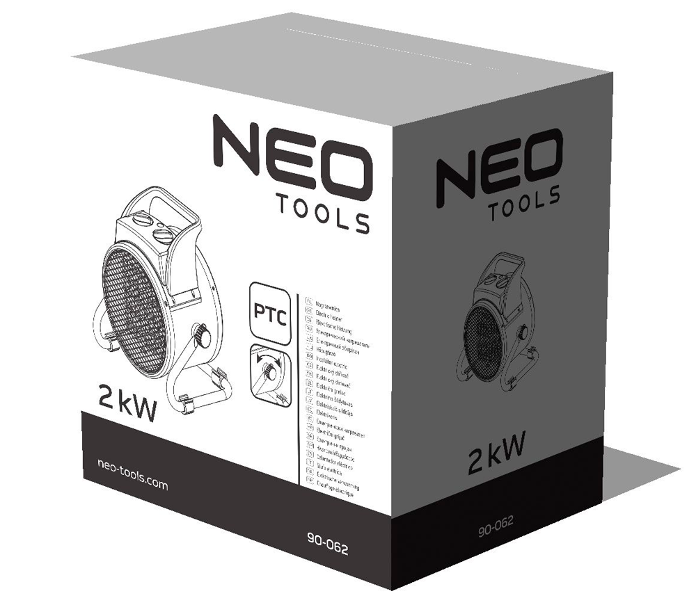 Тепловая пушка NEO TOOLS 90-062 2квт  3283л/мин photo 1