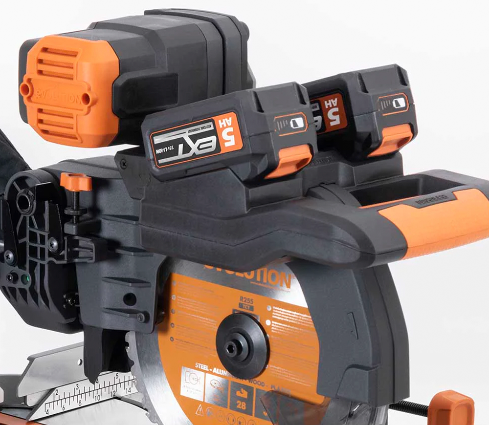 Торцовочная пила аккумуляторная EVOLUTION R255SMS-DB-Li 255мм 2x18В 5Ач photo 4