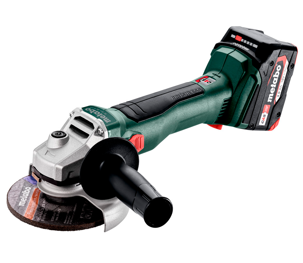 Угловая шлифмашина аккумуляторная METABO W 18 L BL 9-125 125мм 18В 4Ач photo