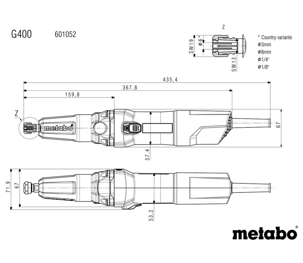 Шлифмашина прямая METABO G 400 380вт photo 0