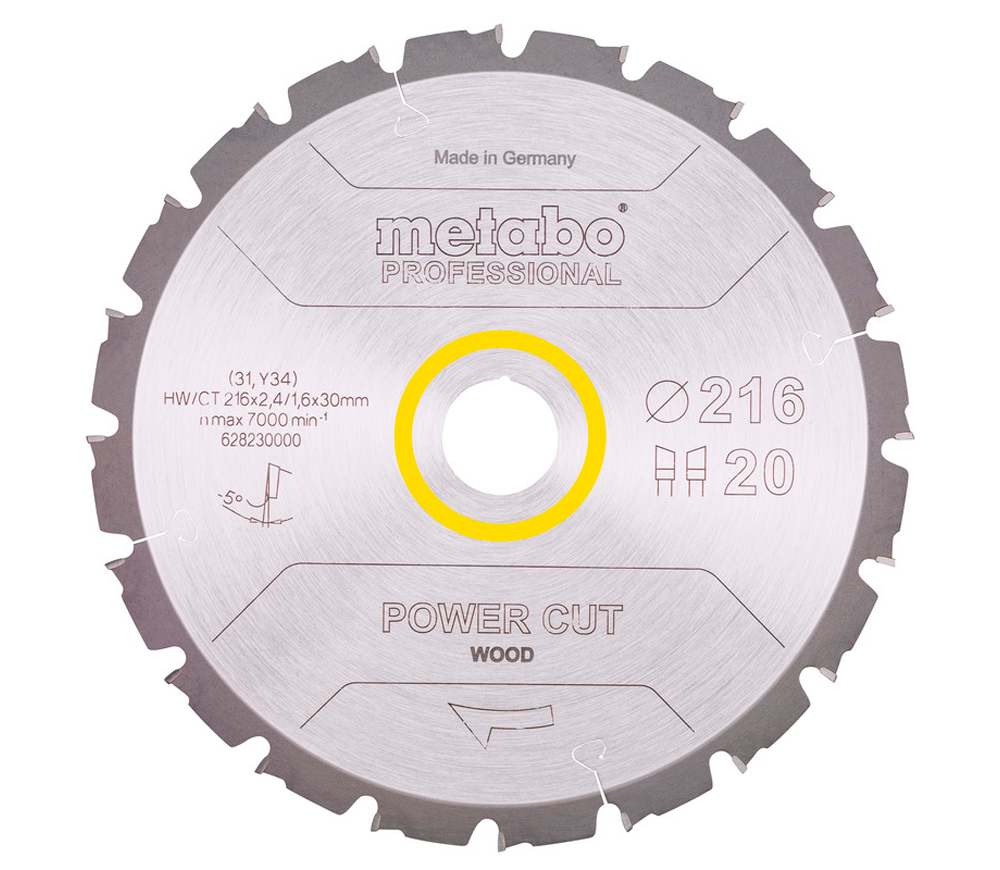 Пильный диск METABO Power CUT 216x30 Z20 WZ 5 216мм 2.4мм photo