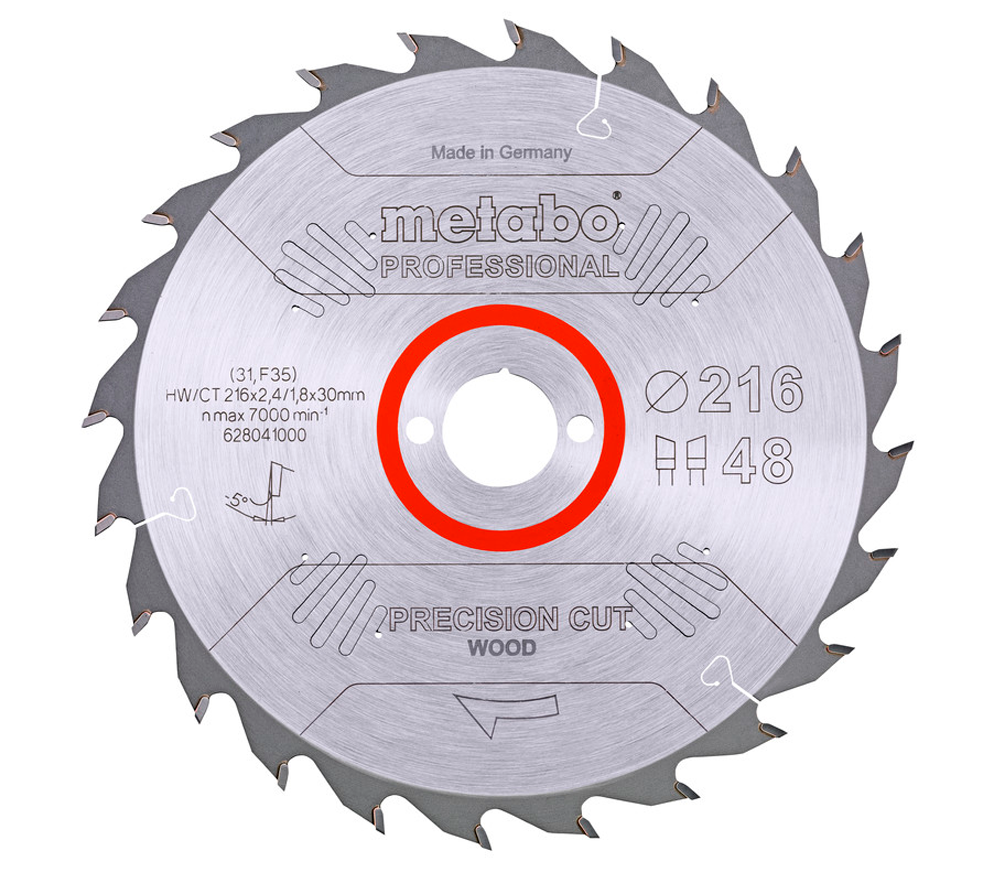 Пильный диск METABO Precision CUT HW/CT 216x30 Z48 WZ 5 216мм 2.4мм photo