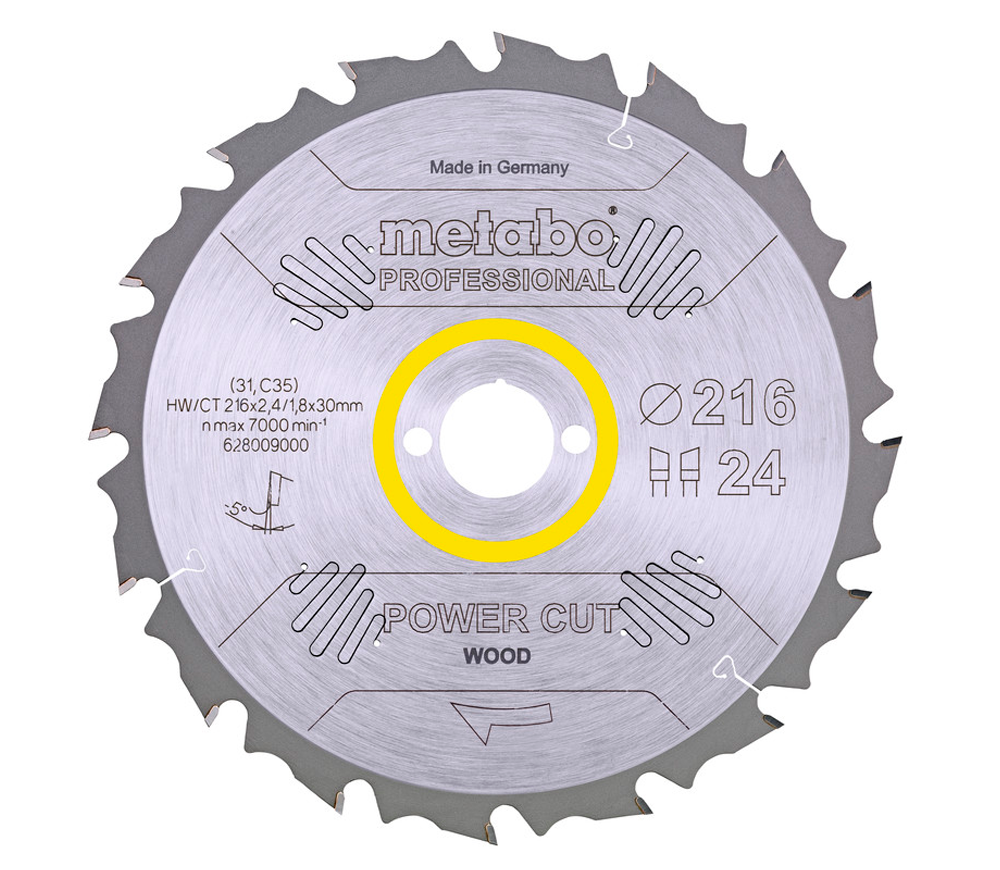 Пильный диск METABO Power CUT 216x30 Z24 WZ 5 216мм 2.4мм photo