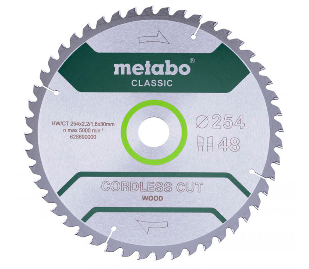 Пильный диск METABO METABO Classic 254x30 48 WZ 5 254мм 2.2мм photo