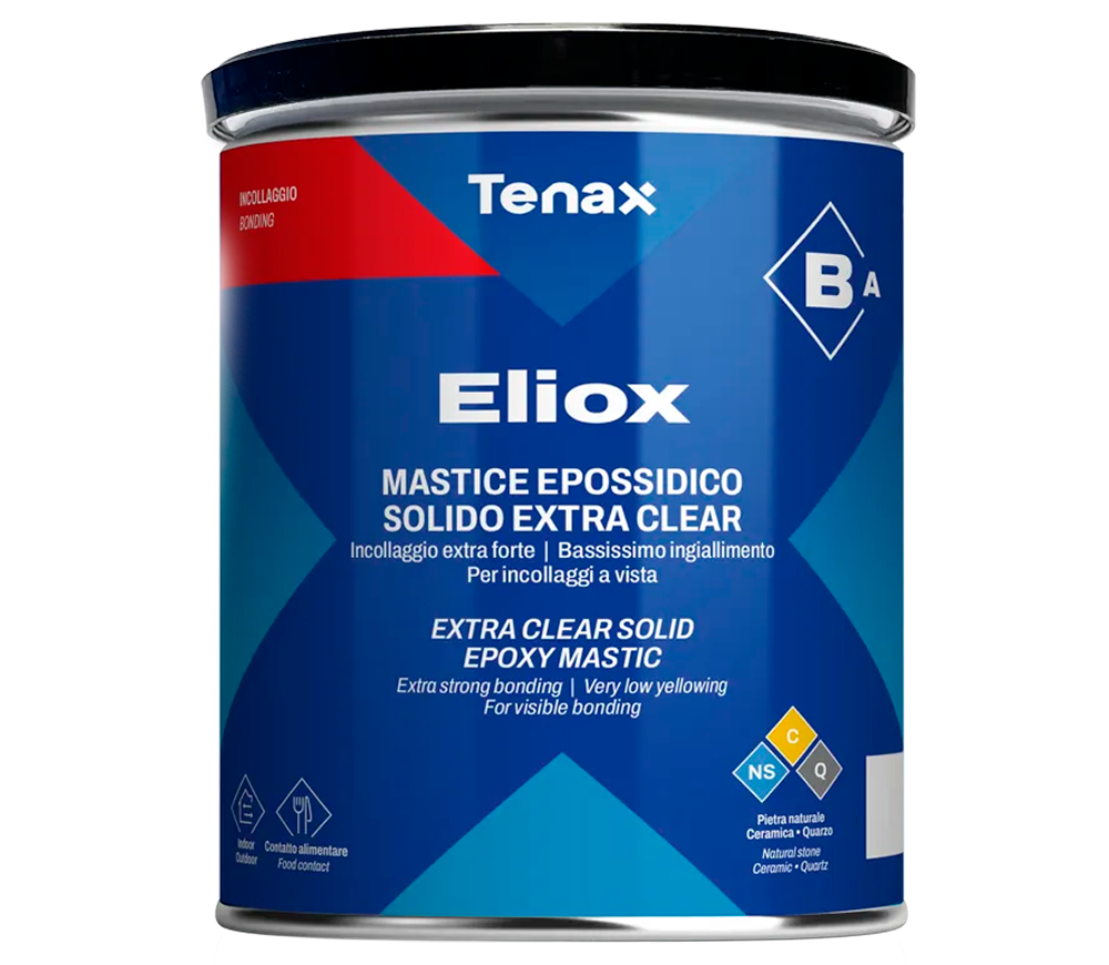 Клей эпоксидный мастика прозрачная Tenax ELIOX B 0.75л photo