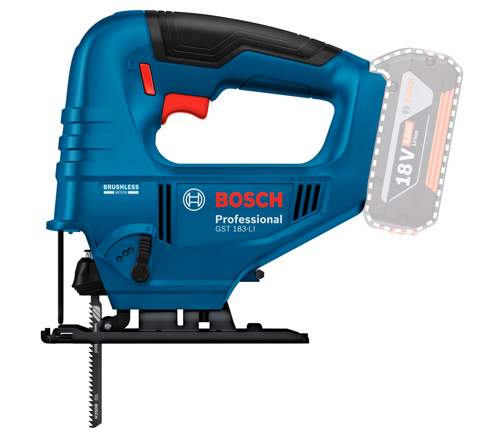 Лобзик аккумуляторный (без АКБ) BOSCH GST 183 LI 18В photo 2