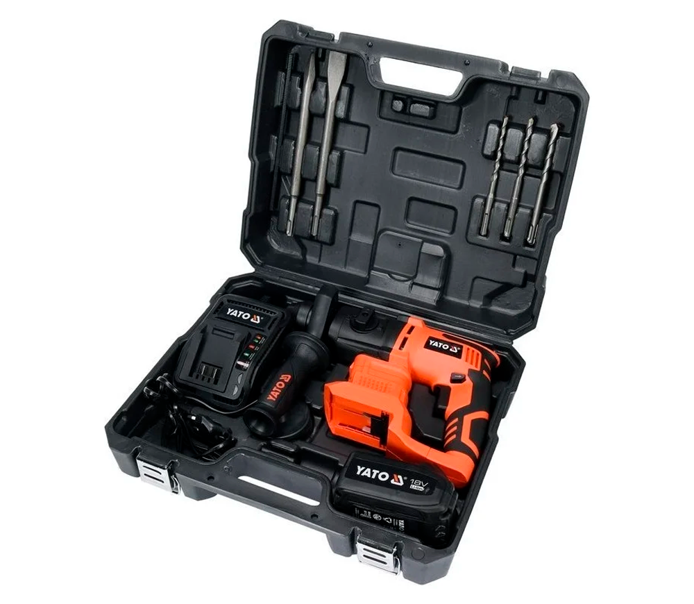 Ciocan rotopercutor cu acumulator YATO YT82770 2J 18V 3Ah photo 1