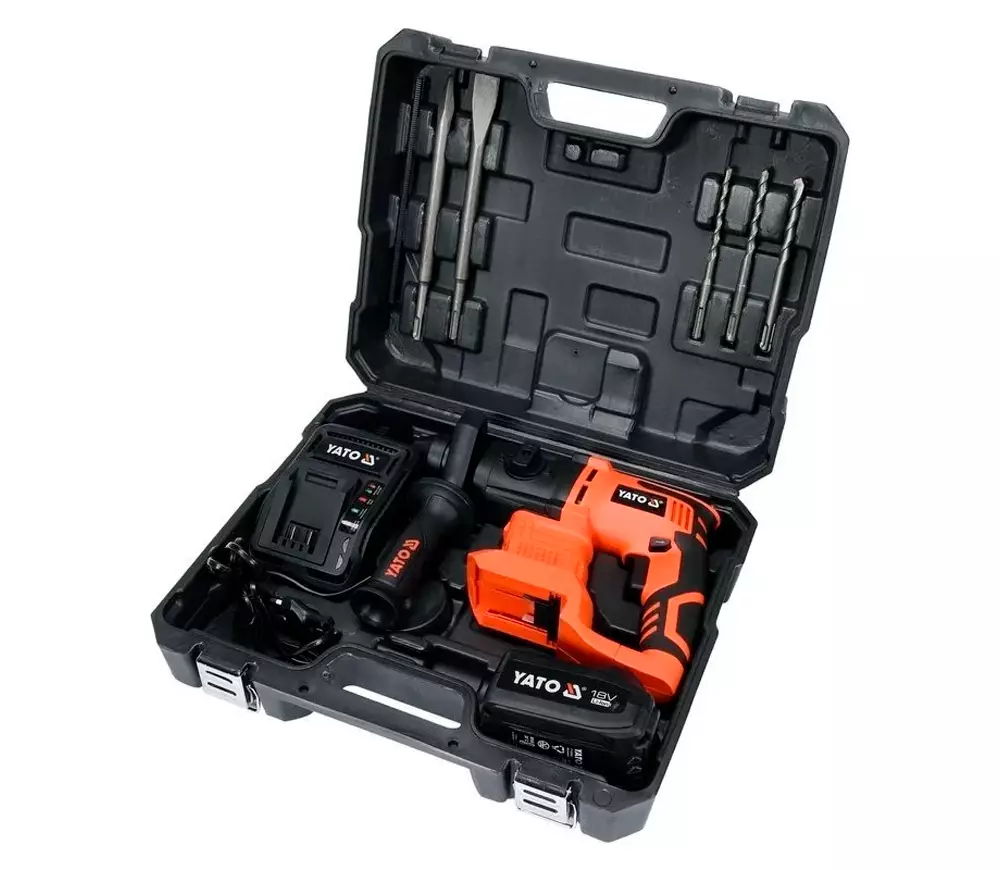 Перфоратор аккумуляторный YATO YT82770 2Дж 18В 3Ач photo 1
