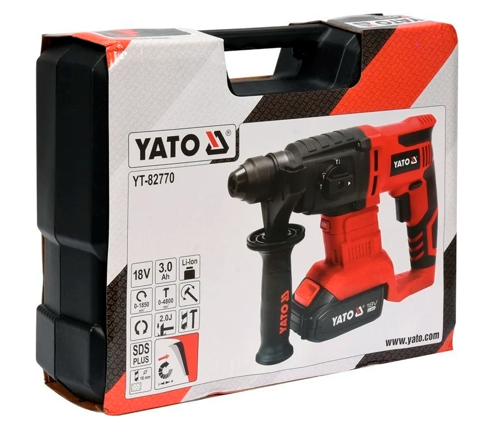 Ciocan rotopercutor cu acumulator YATO YT82770 2J 18V 3Ah photo 3