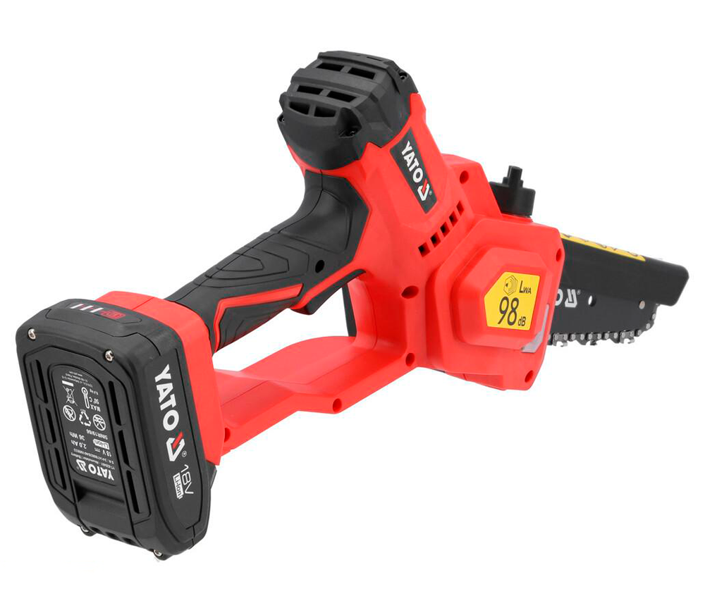 Цепная пила аккумуляторная YATO YT828133 176мм 18В 2Ач photo 0