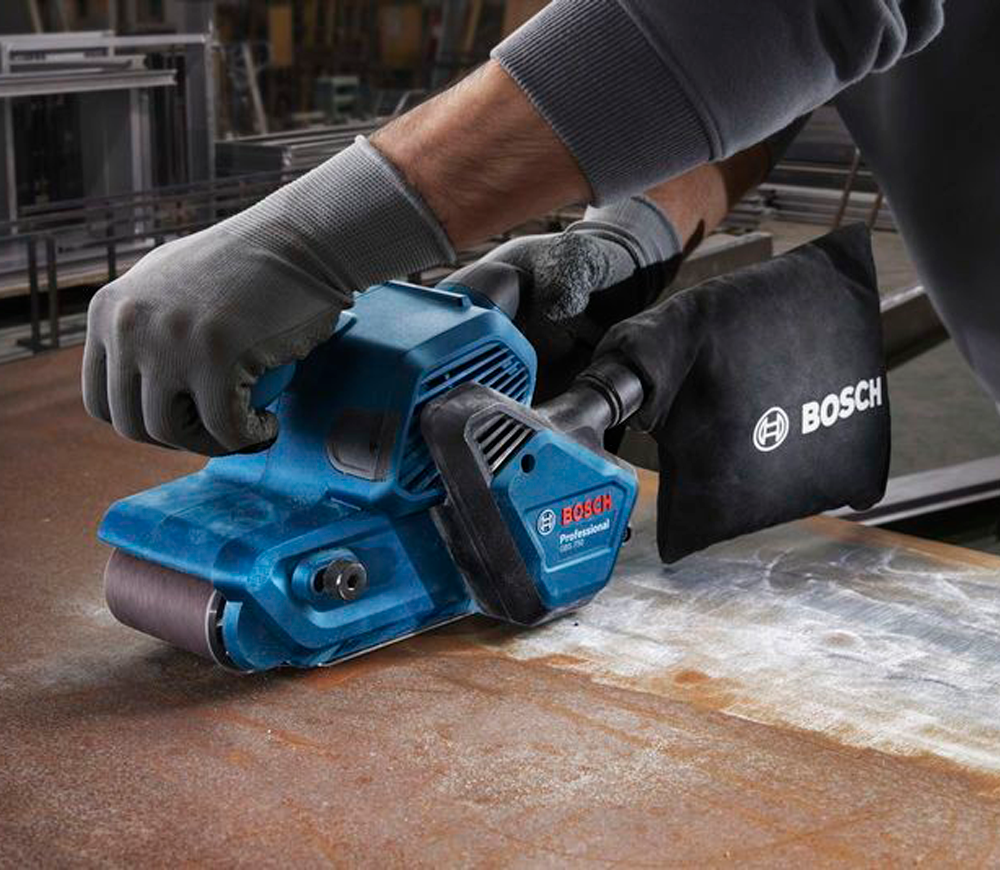Mașină de șlefuit cu bandă BOSCH GBS 750 850w 75 mm photo 0