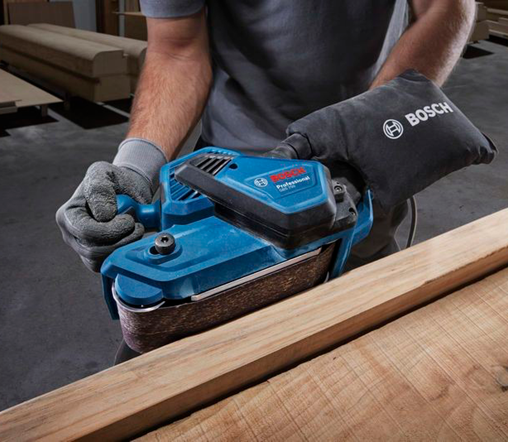 Mașină de șlefuit cu bandă BOSCH GBS 750 850w 75 mm photo 2