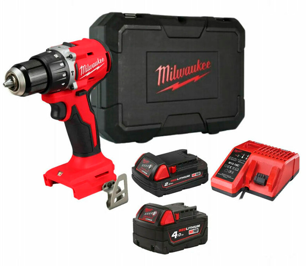 Mașină de înșurubat cu percuție cu acum. MILWAUKEE M18 BLPDRC-422C 18V 2+4Ah photo