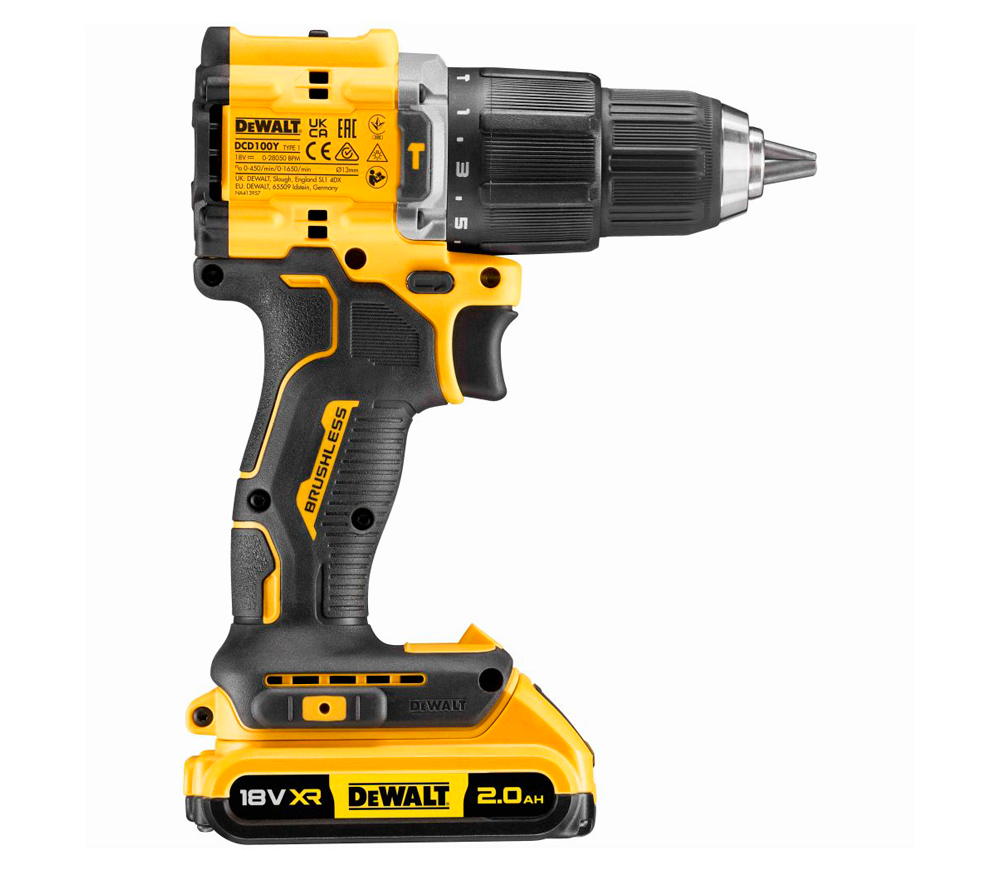 Шуруповёрт аккумуляторный ударный DEWALT DCD100YD2T-QW 18В 2Ач photo 1