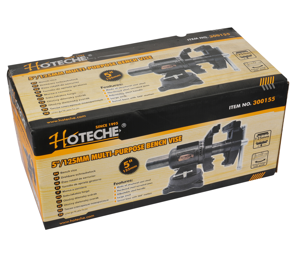 Тиски слесарные поворотные HOTECHE 300155 125мм photo 4