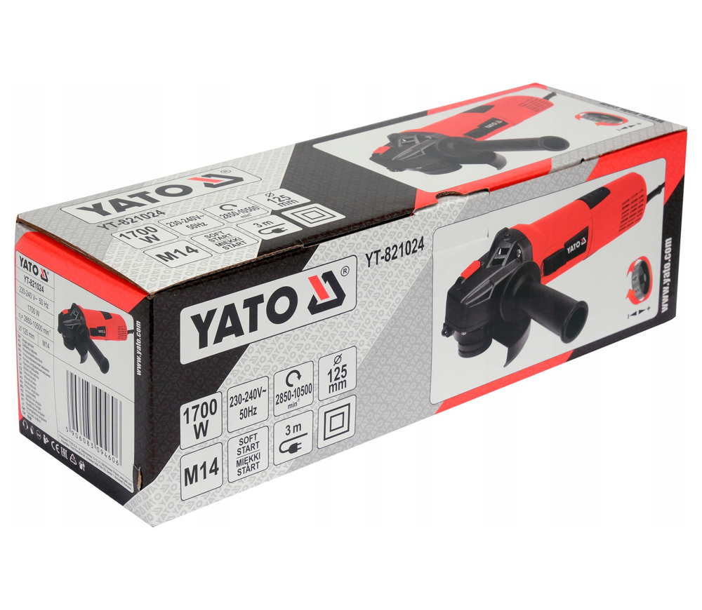 Угловая шлифмашина YATO YT821024 1700вт 125мм photo 2