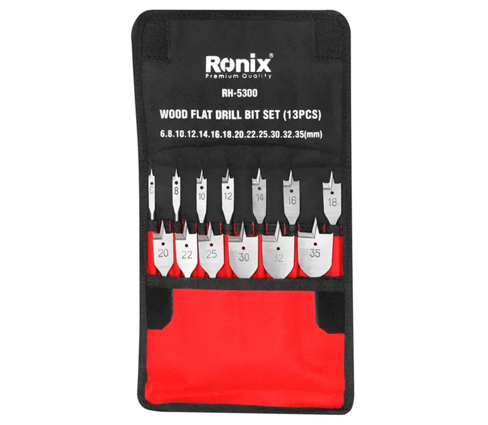 Набор перьевых сверл RONIX RH-5300 6-35мм Сталь photo