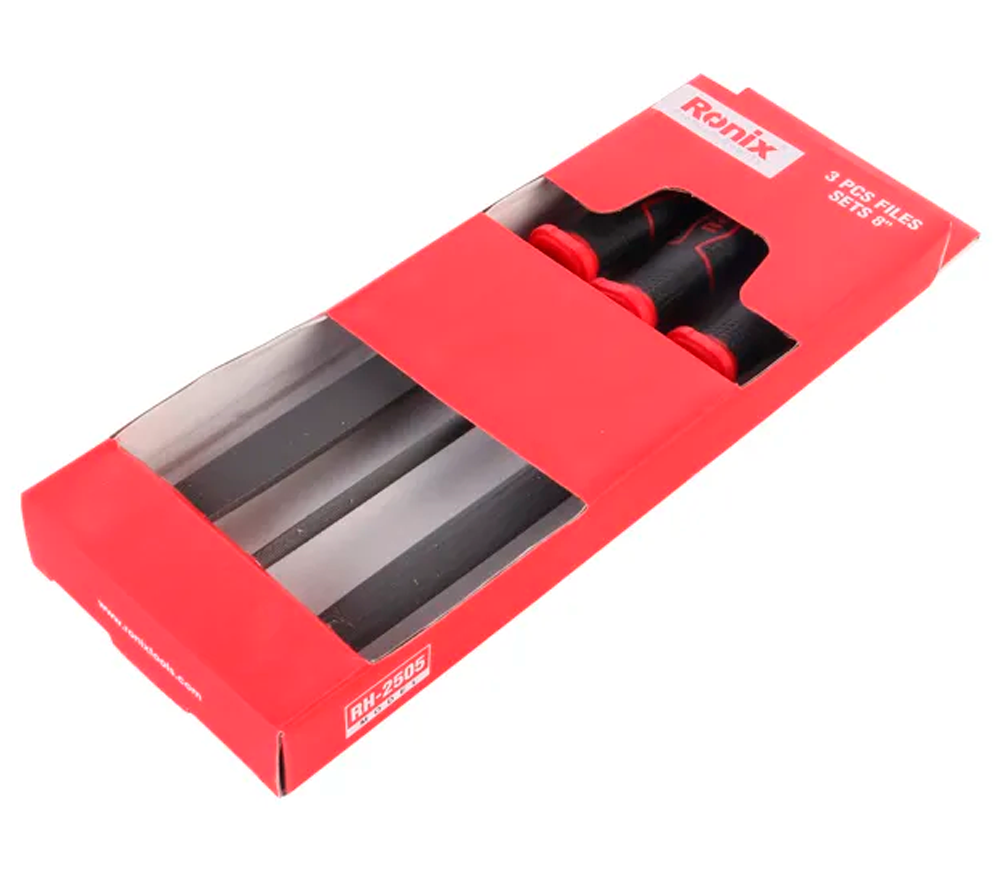 Набор 3 напильников RONIX RH-2505 Плоский/Полукруглый/Круглый photo 3