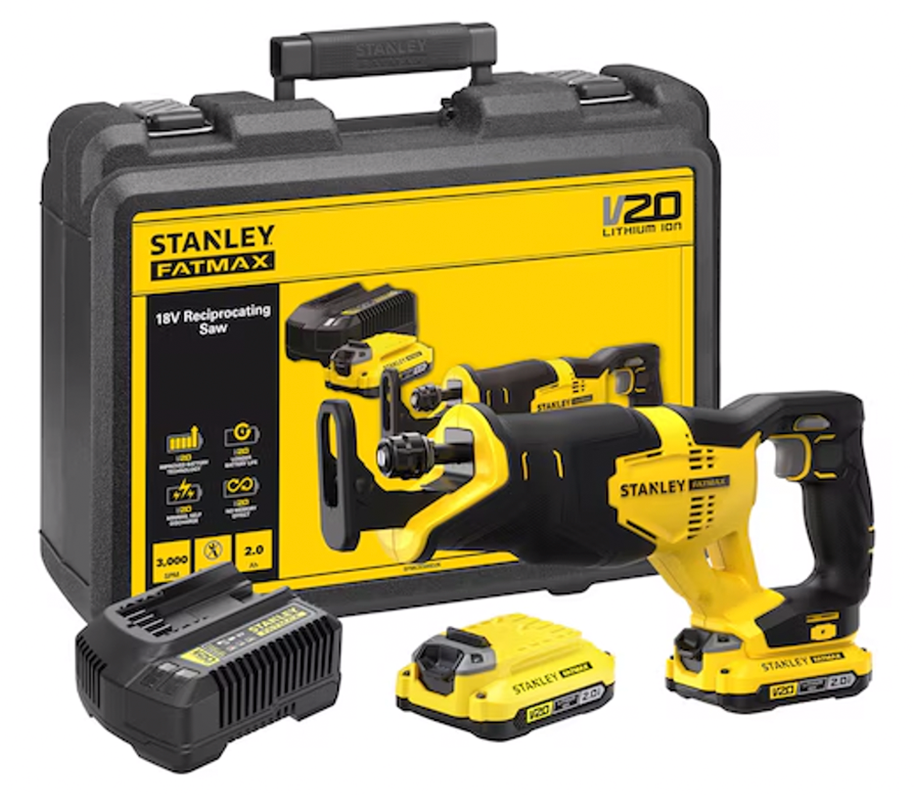 Сабельная пила аккумуляторная STANLEY SFMCS300D2K-QW 18В 2Ач photo