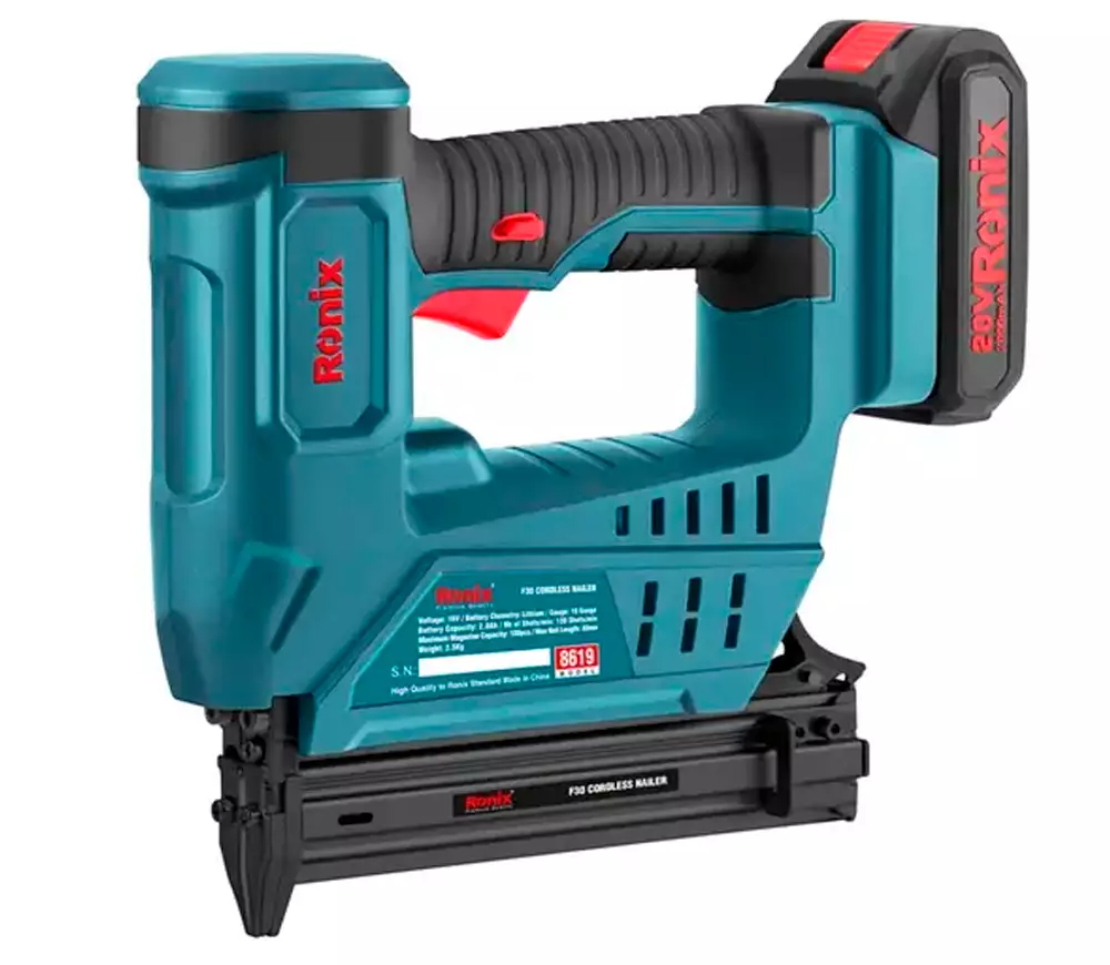 Capsator cu acumulator RONIX 8619 120bat/min 20V 2Ah photo