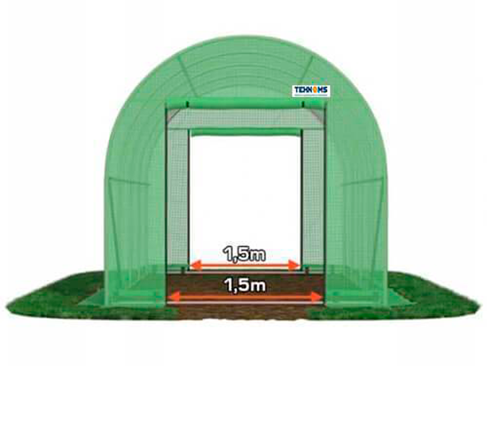 Теплица арочная TEHNO-MS 10x4x2.5 м 40м² Зелёная photo 0
