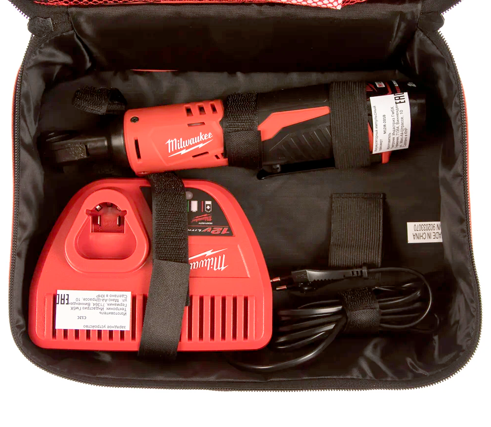 Трещотка аккумуляторная 12В 2Ач MILWAUKEE M12 IR-201B 1/4 40Нм photo 7