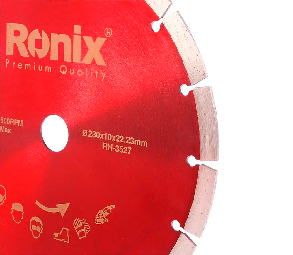 Алмазный отрезной диск RONIX RH-3527 230мм Сегментированный Керамика/Мрамор/Гранит photo 0