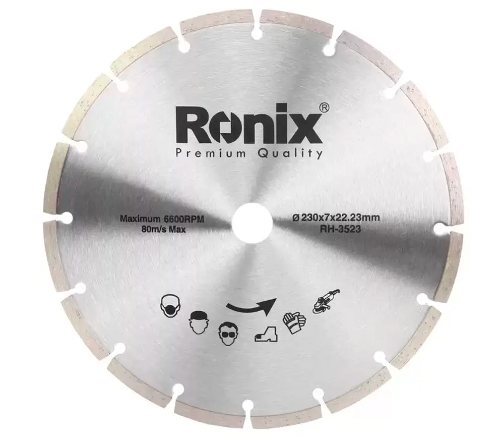 Алмазный отрезной диск RONIX RH-3523 230мм Сегментированный Керамика/Мрамор/Гранит photo