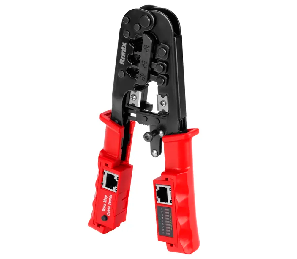 Клещи обжимные + тестер RONIX RH-1831 RJ11/RJ12/RJ45 photo