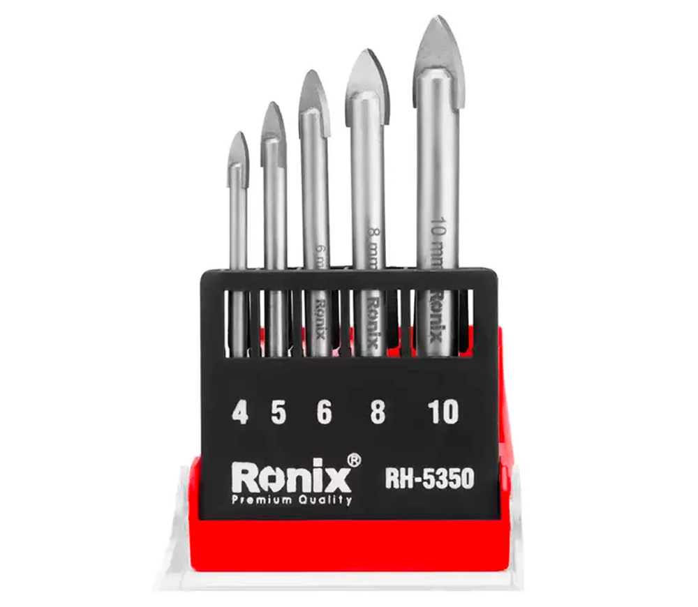 Сверло по стеклу RONIX RH-5350 4-10мм Сталь YG6X+45 photo 1