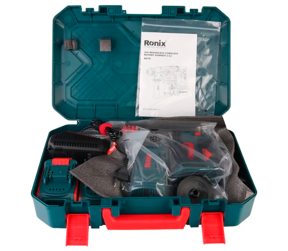 Перфоратор аккумуляторный RONIX 8679 3.5Дж 20В 4Ач photo 0