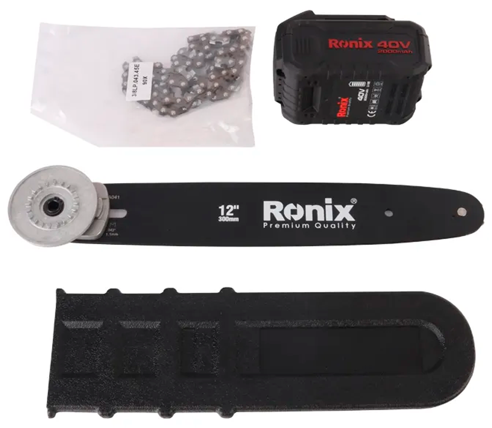 Цепная пила аккумуляторная RONIX 8923-40V 300мм 40В 2Ач photo 2