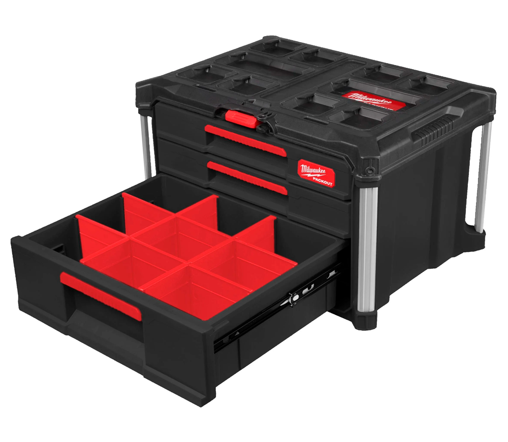 Sertar cu compartimente detașabile MILWAUKEE PACKOUT 2+1 Plastic photo 1